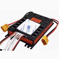 Boîtier d'alimentation PDB Rccskj 2102 Mini Servo Section Board 8 entrées / 16 sorties pour avion RC à essence avec coupe-circuit
