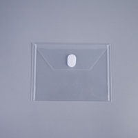 Logo plastique PP enveloppe poche portefeuille fichier enveloppes école dossier Document A4 A5 A7 A8 clair fichier sac avec bouton pression dossier
