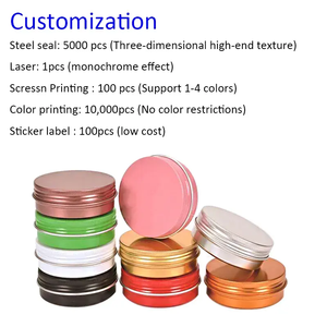 Logo personnalisé en stock : boîtes en aluminium, boîtes en aluminium noires, boîtes en aluminium pour crèmes pour le visage et parfums. - Product Image 3