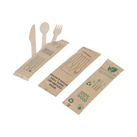Ensemble de couverts jetables en bois en gros – Cuillères, fourchettes et couteaux en bois pour pique-nique et restaurant