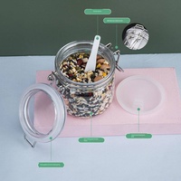 Ventes en gros de contenants de stockage transparents en PET personnalisables, réservoir épais, joint en silicone de qualité alimentaire, emballage de crème, pots en plastique personnalisés
