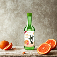 Koreaanse Alcoholische Drank Soju-Alcohol Met Druivenfruitpatroon In Glazen Fles Direct Goede Keuze Fabrikant