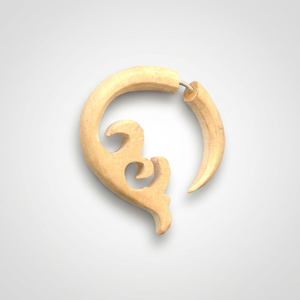 ต่างหูไม้รูปมงกุฎพุทธศาสนาทิเบตโบราณสำหรับเด็กสำหรับวันครบรอบ - Product Image 1