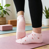 Chaussettes de sport personnalisées Pilates Yoga – Printemps – Votre logo, votre couleur, votre adhérence – Antidérapantes en silicone respirant, coton de qualité supérieure, personnalisables
