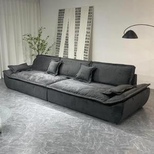 Ghế sofa vải sâu siêu rộng trong phòng khách, thiết kế thời trang Bắc Âu, đơn giản, mềm mại - Product Image 6