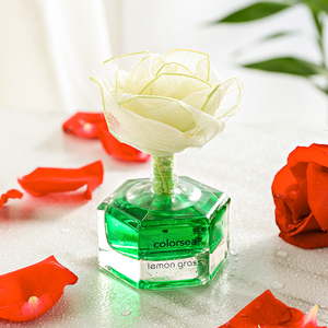 Alta qualità 58ml <span class=keywords><strong>casa</strong></span> <span class=keywords><strong>deodorante</strong></span> rosa a forma di fiore di vetro Aroma di profumo profumo di forma di fiore diffusore aromaterapia - Product Image 5