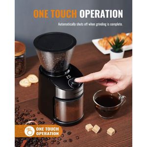 SHARDOR Molino de Café Eléctrico 32 con Pantalla, Temporizador y Molienda de Granos de Café, Color Negro - Product Image 3