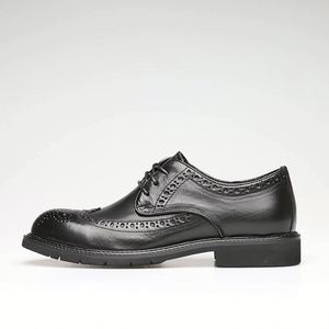 New Men's Genuine Leather Closed <b>Toe</b> Oxford Shoes Business Formal Wear No <b>Heel</b> Breathable Denim Color Autumn Season - Product Image 6