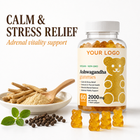 Gummies personnalisées à l'Ashwagandha ODM 2000mg Formule Adaptogène 60 unités