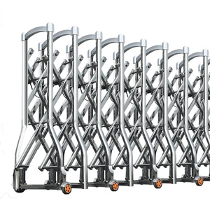 Oferta Especial: Barrera de Tráfico Manual Plegable de Acero Inoxidable con Ruedas Deslizantes para Seguridad en Entradas y Carreteras - Product Image 2