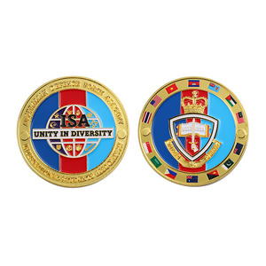 OEM Mềm Cứng Men 3D Cờ In Đồng Xu Lưu Niệm Hai Mặt Vàng Bạc Mạ Kim Loại Kỷ Niệm Tùy Chỉnh Thách Thức Đồng Xu - Product Image 3