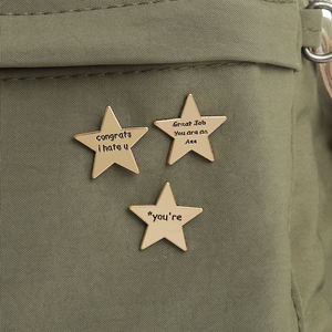 Значок-брошь с эмалью и офсетной печатью «Star Awards», с надписью «You Tried I Tried», забавный, вдохновляющий, для мужчин - Product Image 2