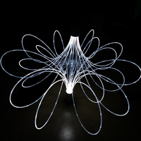 Lampes à fibres optiques LED en plastique imperméables - Rechargeables, multicolores, décoration de jardin intérieure/extérieure