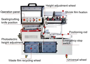 Máquina Empacadora de Película Tipo L Eléctrica Automática con PLC <span class=keywords><strong>BTA</strong></span>-<span class=keywords><strong>450</strong></span>+BM-500 para Aplicaciones de Alimentos, Bebidas y Productos Químicos, Nueva - Product Image 6