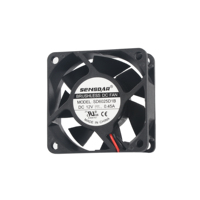 Kipas Pendingin DC 60x60x25mm Aliran Udara Tinggi Plastik Elektrik OEM/ODM untuk Pendinginan Baterai Penyimpanan Energi Inverter 5-24V