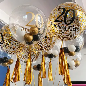 36 Zoll Geburtstags feier liefert Großhandel Runde transparente Luftballons Blase Bobo Ballon Party Ballons