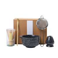 Kit complet de cérémonie du thé à la japonaise, ensemble d'outils pour le thé matcha avec support, bol à matcha, ustensiles de thé traditionnels complets