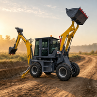 35L 4x4 Backhoe Loader Konstruksi untuk Penggalian, Pemuatan, Penanganan Material, dan Proyek Pedesaan Mesin 72kW