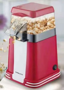 Retro Electric Hot Air <b>Popcorn</b> Maker Red White Portable <b>Popcorn</b> <b>Machine</b> Quiet Quick Heat for Home - Product Image 3