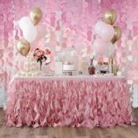 Nicro personnalisé coloré dégradé effet fête toile de fond rideaux papier chaîne guirlande ensemble fête de mariage tenture murale décoration