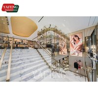 Présentoir de chaussures flottant mural amovible de style moderne avec éclairage pour grand magasin