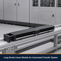 Modul Linear QIGE Long Stroke dengan Rel Geser Profil Aluminium, Bantalan Roda Gigi, Rantai Kabel, dan Carriage Pemandu Linear (Seri KK)
