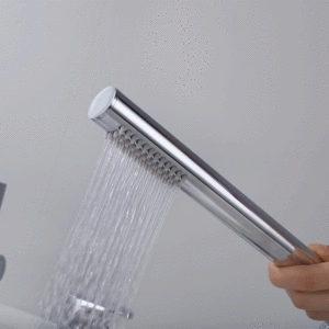 Set <span class=keywords><strong>Doccia</strong></span> a Quattro Pezzi con Beccuccio Esteso per <span class=keywords><strong>Vasca</strong></span> da Bagno, Tipo Seduto, Rubinetto <span class=keywords><strong>in</strong></span> Rame Pieno a Quattro Fori - Product Image 4