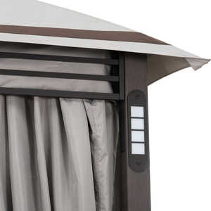 Gazebo en forme d'<span class=keywords><strong>arc</strong></span> en acier Cadre enduit <span class=keywords><strong>de</strong></span> poudre durable Assemblage rapide Abri extérieur Moustiquaire <span class=keywords><strong>de</strong></span> toit étanche pour patio - Product Image 6