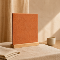 Autocollants muraux en feutre PET texturé mat terracotta pour la décoration de la maison, du bureau, de la salle d'étude, de la chambre à coucher, du salon