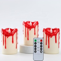 Bougie oscillante en plastique à LED fonctionnant sur piles