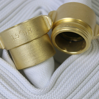 Tuyau d'incendie homologué UL, 250 psi, 1,5 pouce, 30 m, simple gaine, doublure EPDM, pour la lutte contre l'incendie, avec raccords américains en laiton/aluminium
