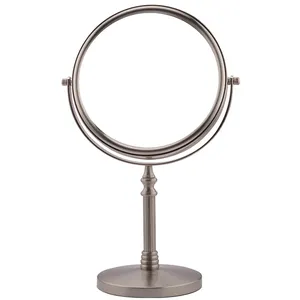 Specchio ingranditore per trucco all'ingrosso specchio per trucco in metallo in piedi specchio da tavolo per toeletta