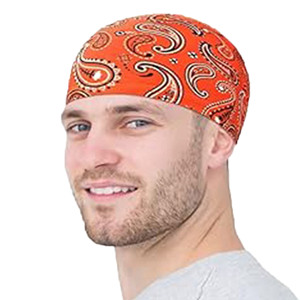 Tela de enfriamiento impresa personalizada transpirable Durag Dome Cap Stretch HD peluca Cap Stocking Elastic 360 Wave Caps para casco de motocicleta - Product Image 6