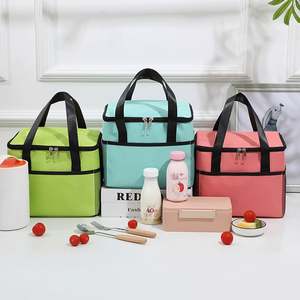 Hot Portable Aluminium Foil Waterproof <b>Lunch</b> Bag Reusable Picnic <b>Box</b> Outdoor Leak Proof Cooler Bag Custom Insulation Cooling Bag - Product Image 6