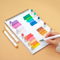 Nouvel ensemble de marqueurs artistiques IERS 2026 de haute qualité, non toxiques, à base d'alcool, en PLA, avec recharges d'encre, importés du Japon