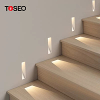 TOSEO Lumière Carrée d'Escalier Intérieure, Applique Murale LED Encastrée pour Marche d'Escalier