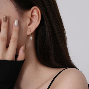 Perhiasan Mewah Perak 925 Berlapis Emas Anting Stud Drop Hoop Anting Gantung Grosir Fashion S925 Set Anting untuk Wanita - Product Image 2