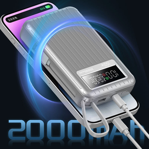 พาวเวอร์แบงค์ขนาดบางพิเศษ 65W 20000mAh พร้อมสายชาร์จในตัว หน้าจอ LED แสดงผล ช่อง USB/DC และ Type-C รองรับการชาร์จเร็ว สำหรับแล็ปท็อป - Product Image 3