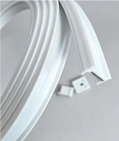 Riel de Cortina Flexible de Plástico al por Mayor, Montaje en Techo, Corte Personalizado, Riel Curvo Económico para Ventanas Residenciales y Comerciales