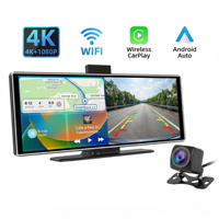 Rétroviseur intelligent 4K de 11,26 pouces avec écran tactile, GPS, CarPlay sans fil, Android Auto, prise en charge USB