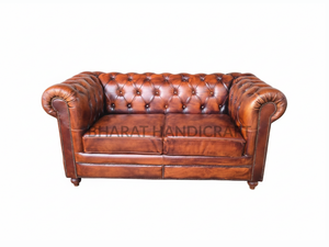 Sofá Chesterfield de 2 Plazas, Diseño Clásico Tapizado, Asientos Profundos y Cómodos, Elegante y Duradero, Perfecto para Sala de Estar o Salón - Product Image 5