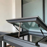 Ventana de Techo de Vidrio y Aluminio Eléctrica Personalizada con Control Automático Moderno para Casas, Áticos y Almacenes