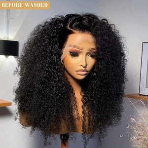 Super doble dibujado 13X4 HD transparente rizado corto Bob peluca 5x5 nudos preblanqueados línea de cabello Natural pelucas sin pegamento cabello humano - Product Image 2