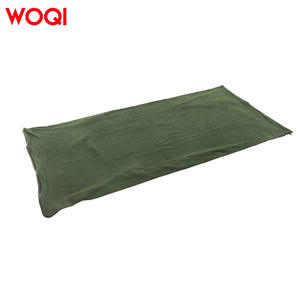 Sac de couchage en molleton de coton Woqi, type enveloppe, vert militaire, 0,5 kg, respirant, pour adultes, camping en plein air, randonnée - Product Image 1
