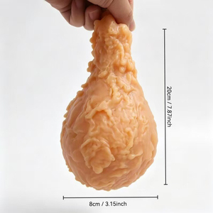 ของเล่นบีบเนื้อนุ่ม บีบแล้วคืนตัวช้า รูปแฮมเบอร์เกอร์ขนาดใหญ่ ไก่ทอดขาใหญ่ ของเล่นบีบคลายเครียด - Product Image 1