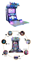 Simulateur de parc d'attractions chaud Machine de danse 55 pouces écran LED Console de jeu vidéo de musique Double 2 joueurs Machine de danse Arcade