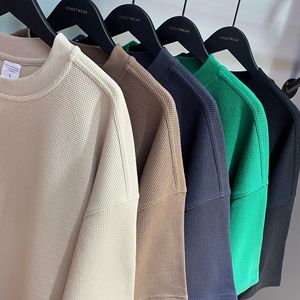 Nouveau T-shirt gaufré épais 260G Streetwear pour homme, T-shirt vierge personnalisable basique unisexe - Product Image 2