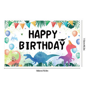 2024 nouveaux dinosaures fête d'anniversaire toile de fond bannière garçons enfants fête d'anniversaire dinosaure thème <span class=keywords><strong>Photo</strong></span> toile de fond intérieur extérieur décor - Product Image 4