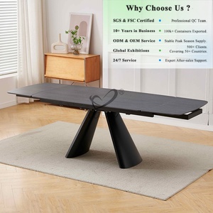 Table à manger en céramique <span class=keywords><strong>OKAY</strong></span>, style minimaliste, plateau en pierre, décoration haut de gamme, table à manger en pierre frittée - Product Image 1