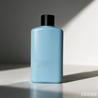 Xypackaging Bouteilles de shampooing carrées en plastique PET bleues personnalisées de 300 ml (10 oz) vides, bouteilles de lavage des mains avec distributeur à pression